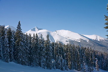 Image showing Winter mountains landscape. Bulgaria, Bansko