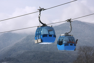 Image showing Cable car ski lift 