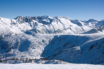 Image showing Winter mountains landscape. Bulgaria, Bansko