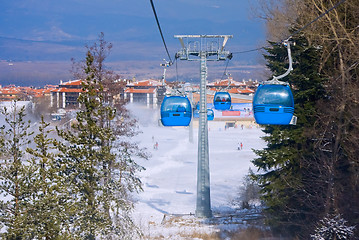 Image showing Cable car ski lift 