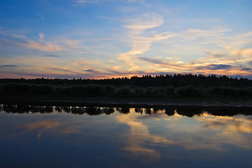 Image showing Orange sunset