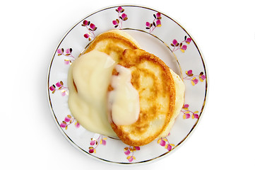 Image showing Pancakes with condensed milk