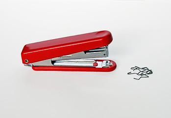 Image showing Red Stapler