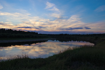 Image showing Sunset on the River