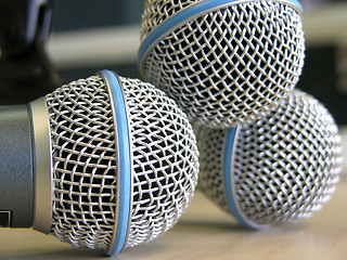 Image showing           Three Microphones