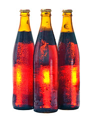 Image showing Three beer bottles