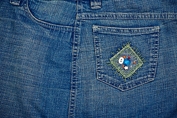 Image showing Embroidered pocket