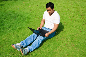 Image showing man using laptop