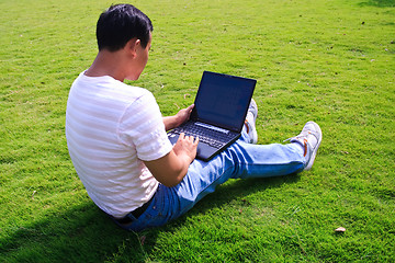 Image showing man using laptop