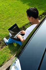 Image showing man using laptop