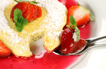 Image showing Strawberry Pancake