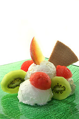 Image showing Fruit sundae