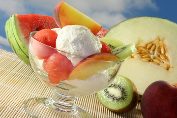 Image showing Fruit sundae