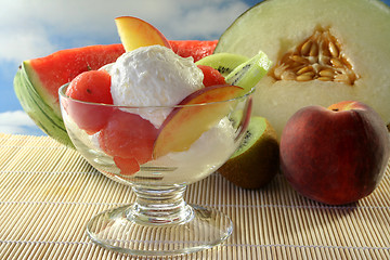 Image showing Fruit sundae