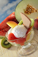 Image showing Fruit sundae