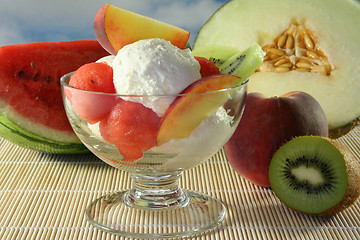 Image showing Fruit sundae