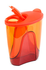 Image showing Red plastic pitcher