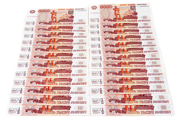 Image showing Bills 5000 Russian roubles