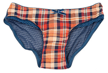 Image showing Striped plaid feminine undershorts