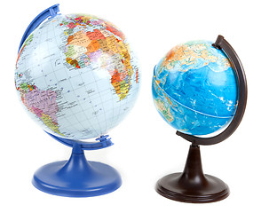 Image showing Two globes