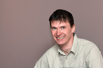 Image showing Portrait smiling men in shirt