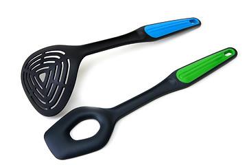 Image showing Plastic spoons