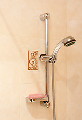 Image showing Bathroom room chromed shower