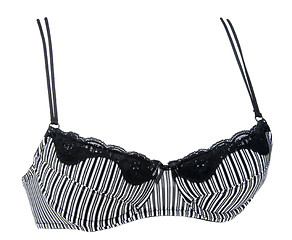 Image showing Striped bra with lace