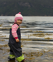 Image showing Child wading