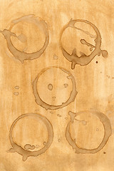 Image showing Collection of coffee splashes and stains