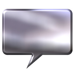 Image showing 3D Silver Speech Bubble