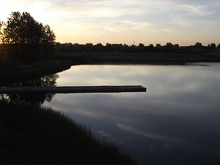 Image showing Lake at sunrise