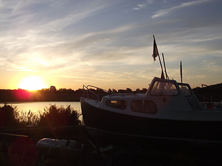 Image showing Morning at the harbor