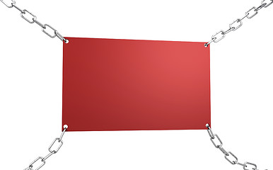 Image showing Empty red board