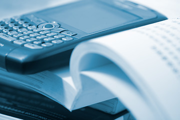 Image showing book and cellphone