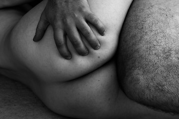 Image showing Nude couples series - bottom, hand and leg