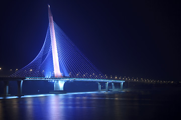 Image showing bridge night