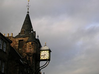 Image showing Clock tower in a cloudy sky