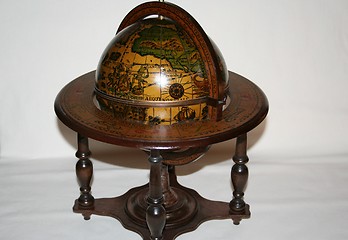 Image showing Globe in wood