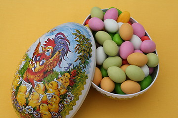 Image showing Easter egg with candies