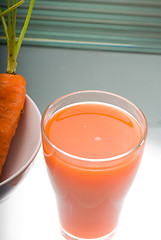 Image showing fresh carrot juice