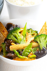 Image showing tofu beancurd and vegetables