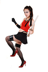 Image showing Girl dressed as pirate.