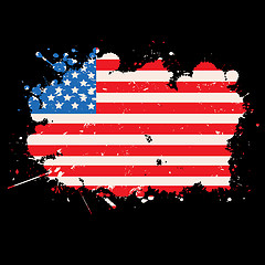 Image showing USA grunge flag