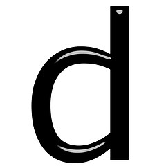 Image showing 3d letter d