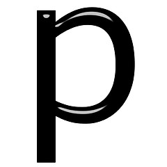 Image showing 3d letter p