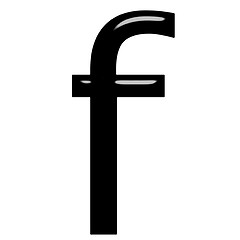Image showing 3d letter f