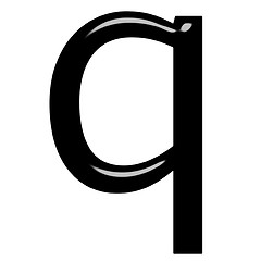 Image showing 3d letter q