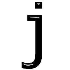 Image showing 3d letter j