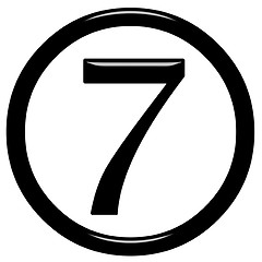 Image showing 3D Framed Number 7